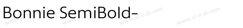 Bonnie SemiBold字体转换